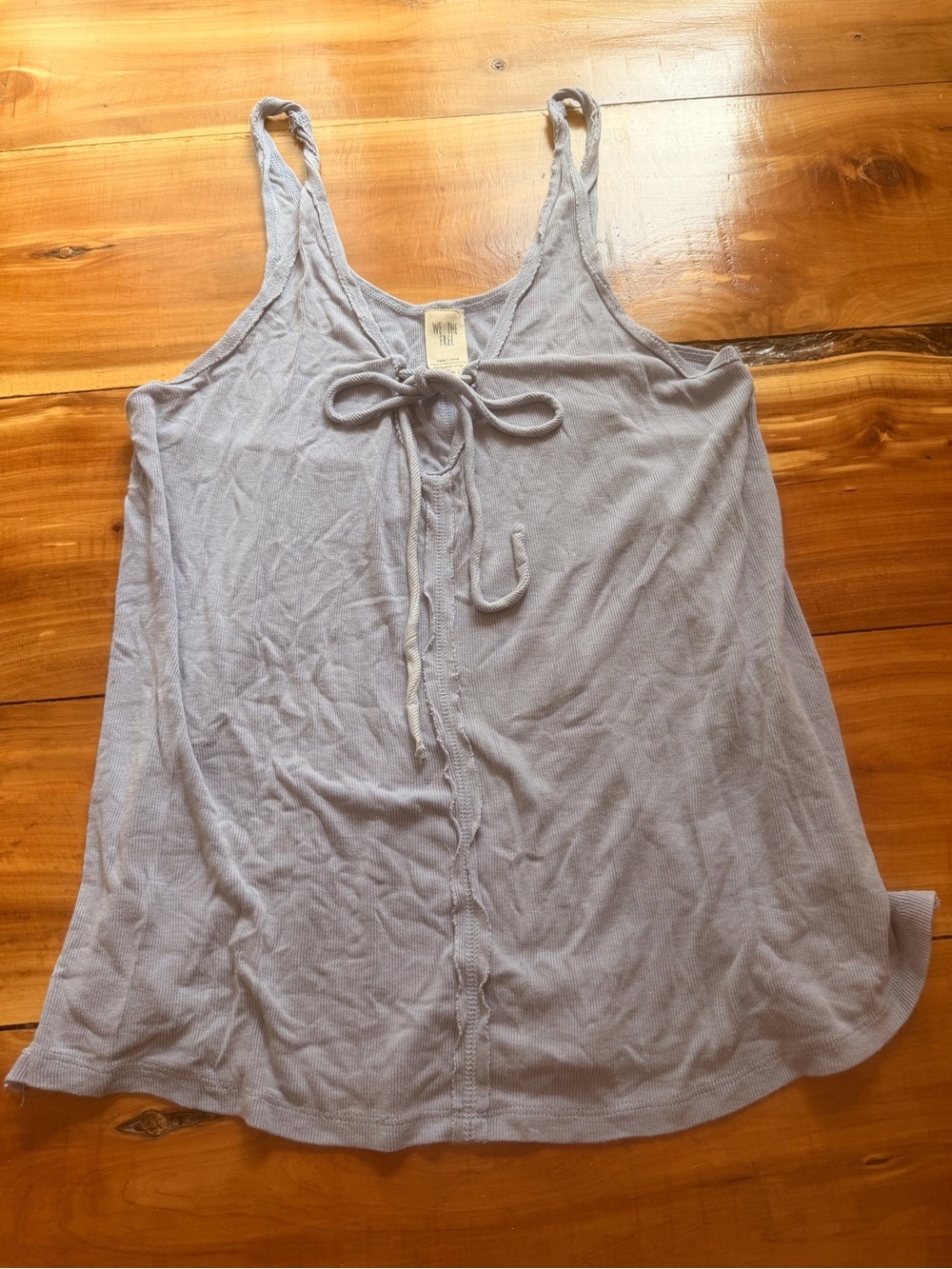 We The Free Lavender Tie-Front Tank Top